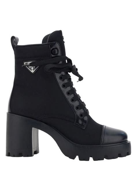 prada black heeled boots